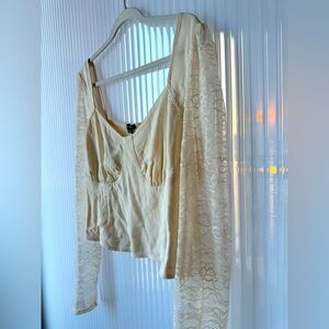 Cream Lace Top